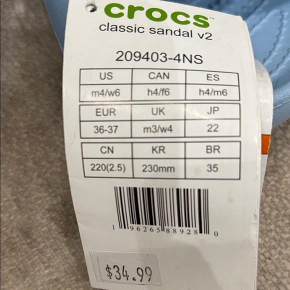 CROCS Classic Sandals - Light Blue - Picture 2 of 5
